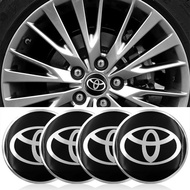 4pcs 56mm Car Accessories Tire Wheel Center Hub Caps Sticker Decals For Toyota Trd Corolla Chr Auris Rav4 Yaris Avensis