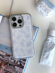 藍色花開環氧樹脂 iPhone 手機殼 MagSafe