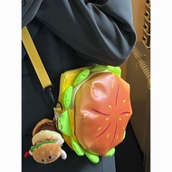 High-value Cartoon Cheese Three-dimensional Burger Japanese Style Messenger Bag Female Cute All-matc