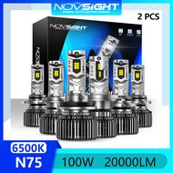 Novsight ชุดหลอดไฟหน้ารถ LED N75 ใหม่ล่าสุด 9005(HB3) 9006(HB4) 9012(HIR2) H4 H7 H11 ไฟ LED สำหรับไฟ