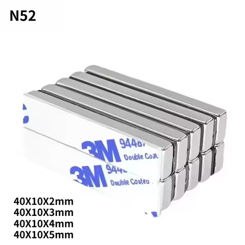 N52 40X10X3 40X10X5 40x10x4 40x10x2mm magnets double-side tape strong Science Diy Fridge electric To