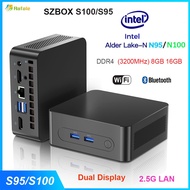 SZBOX GK N100 N95 Mini PC Windows 3200MHz DDR4 NVME SSD 2.5G LAN WiFi Bluetooth USB3.2 Dual Display