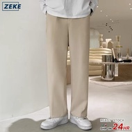 ZEKE B0023 Men's Loose Casual Pants With Pockets Lelaki Klasik Seluar Panjang
