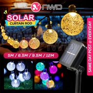 《 𝗡𝗜𝗚𝗛𝗧 𝗦𝗘𝗡𝗦𝗢𝗥 》LED Solar Crystal Ball Light Outdoor Garden Decor Fairy Lamp Lampu Raya 水晶球灯 NWD