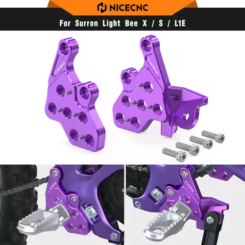 NICECNC For Surron light bee X S L1E Aluminum Foot Pegs Footrest Bracket Package For Segway X160 X26