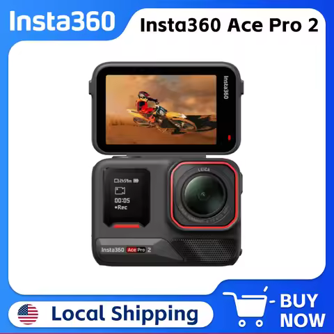 Insta360 Ace Pro 2 8K Al-Powered Action Cam 2.5" Flip Touchscreen Rugged & Waterproof to 39ft