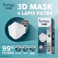 Softies 3D Mask Surgical 4ply - Masker Dewasa Softies 20s - White