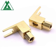 FORBETTER Banana to Spade Adapte Banana Socket 1Pc Spade Adapter Adapter Plugs Y Type Speaker Cable 