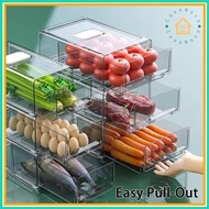 Fridge Organiser, Stackable Food Kitchen, Portable Storage Box, Fridge, Freezer, Drawer, Refrigerato