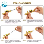 [ritonlywond] 1 Set Refrigerant Valve Core Remover & Installer Tool Kit for R22 R410a R134A R12 R32 