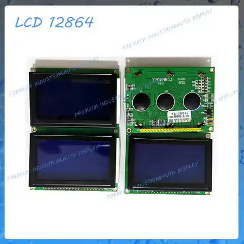 LCD12864 LCD screen (blue screen) 5V with Chinese font library backlight ST7920 control