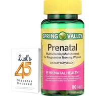 Spring Valley Prenatal Multivitamin 100 Tablets, Prenatal Vitamins for Women, Pregnancy Must Haves F