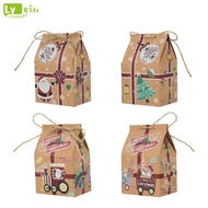 Special promotion!! 50pcs Christmas Treat Bags With Jute Twine Kraft Paper Gift Boxes Party Favors Supplies For Xmas