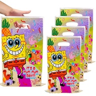 10/50pcs SpongeBob Candy Bag Cookies Thank Gifts Package Bag Loot Bag For Kids Birthday Party Baby S