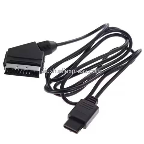 10Pcs/lot 1.8M AV TV Video Game cable Scart Cable For SNES for Gamecube and N64 Console Compatible w