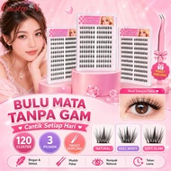 Self Adhesive Manga Lashes Bulu Mata Palsu Natural Tanpa Gam Untuk Pemula Daily Makeup