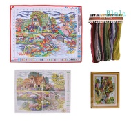 Blala Chinese DIY Pretty House Counted Printed for Cross Stitch Embroidery Needlework