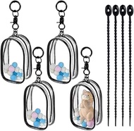 FINGERINSPIRE Pack of 4 Transparent Figures Presentation Bag 10.7 x 6.6 x 4 cm Black Portable Figure