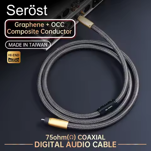 Serost Hi-END 6N OCC Graphene-Copper (MPS Arthur) Digital Coaxial RCA Audio Cable 75Ω Ohm for CD DAC