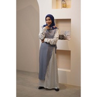 KATUN Missty Freeteen Women's Dress, Grey, One Set of Two Inners, White and Black Check Pattern, Pre