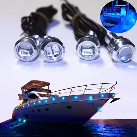 4X Boats Ambient Blue LED Light For Seadoo GTX Wave Runner Nighttime Fishing Trailers Boats 3w 12V W