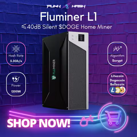 Pre-Order Batch NOT FULL PRICE! Brand New Fluminer L1 5.3Gh/s Dogecoin Miner Litecoin Doge Bells Sil