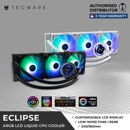 Tecware Eclipse 240 / 360 ARGB LCD CPU Cooler [2 Color Options]