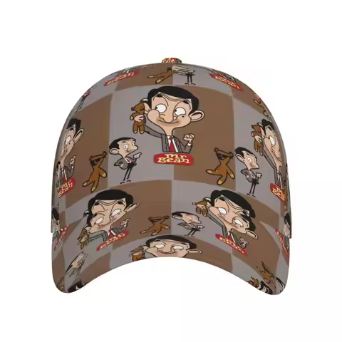 Unisex Baseball Hats Mr. Bean Cartoon Outdoor Streetwear Summer Sports Baseball Caps Hip Hop Cap Cas