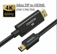 4K/60Hz, Mini DP to HDMI Cable, Mini DP 轉 HDMI