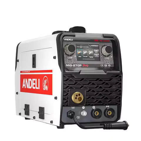ANDELI 220V MIG Welding Machine LCD Screen Double Pulse MIG Lift TIG MMA Spool Gun Aluminum Welding 