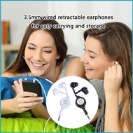 Utake Portable 3 5mm Retractable Cable In-Ear Earphone Carry Headset Extendable Wire Earphone Straig