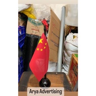 KAYU China Country Flag+Wooden Pole Table lon
