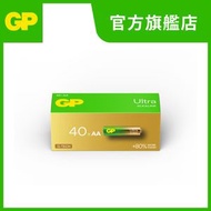 GP 特強鹼性 Ultra 電池AA 40粒盒裝 | 電芯 | 電量升級80% | 專利防漏技術 [新包裝] | LR6/UM3/AM3 1.5V | 5號電池 |