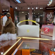 ✨持有香港正品正貨標籤(只做全新)✨ Hermes Bride-A-Brac Case Small Model Beige 飯包 GM 白色拼黃色帶