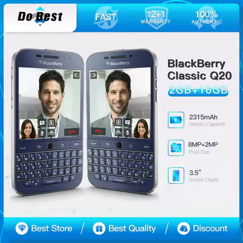 Original BlackBerry Q20 4G LTE Mobile Phone 95%New 3.5" 2GB RAM 16G ROM 8MP+2MP Camera WiFi BlackBer