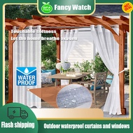 Outdoor waterproof curtains, curtains, modern gazebo, balcony, sunshade, sunscreen