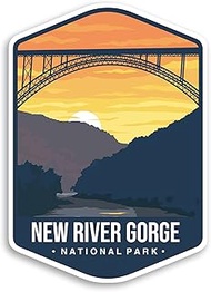 New River Gorge National Park Sticker Decal Notebook Car Laptop 4"x5.5" (Color)