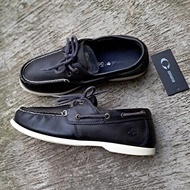 Sepatu Timberland cedar 2 hitam kulit boat shoes size 41,5 ins 26 cm casual legit