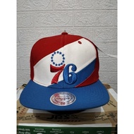 Mitchell and Ness Stripes Philadelphia 76ers Snapback Cap