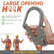 1PC Large Opening Hook Safety Harness Climbing Scaffold Hook Auto Lock Fall Arrest Protection