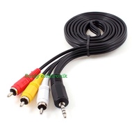 3 in 1 RCA Cable Video Audio Cable to 3.5mm AUX Jack 3.5 mm to RCA Cable AUX to RCA Cable