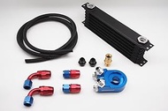 Autobahn88 Universal Oil Cooler Kit Includes: 14-Row Oil Cooler Tank + Oil Filter Adapter + 10 Feet 