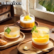 YUMEIREN Dessert Cup, Round Easy to Clean Glass Cup,  Transparent Heat Resistant Candy Dish