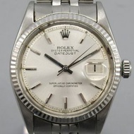 【ROLEX勞力士】Datejust 1601 SS × WG / AT 銀色錶盤