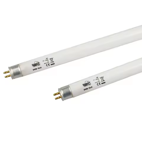 2 Pack 8W T5 UVB 10.0 Reptile Light Tube Fluorescent Lamp for Desert Terrarium Bearded Dragon Vitami