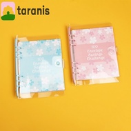 TARANIS Saving Money Binder, Money Saving Financial Management 100 Envelope Savings Challenge, Cherr