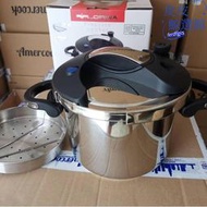 6l不鏽鋼防爆壓力鍋帶計時器廚房雙耳手柄壓力鍋烹飪用具