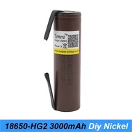 HG2 Plus Nickel Sheet 18650 Lithium Battery 3,000mAh Electric Drill Tool Battery Continuous 20A Disc
