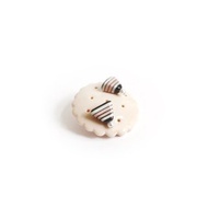 鋼針 陶瓷耳環 莓果巧克力墜珍珠耳環 手工耳環 1280度高溫燒製