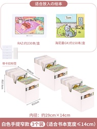 ตู้หนังสือสำหรับเด็ก ชั้นวางหนังสือแบบพับได้ กล่องเก็บของ ตัวยืนหนังสือ จัดระเบียบหนังสือ Oxford Tre